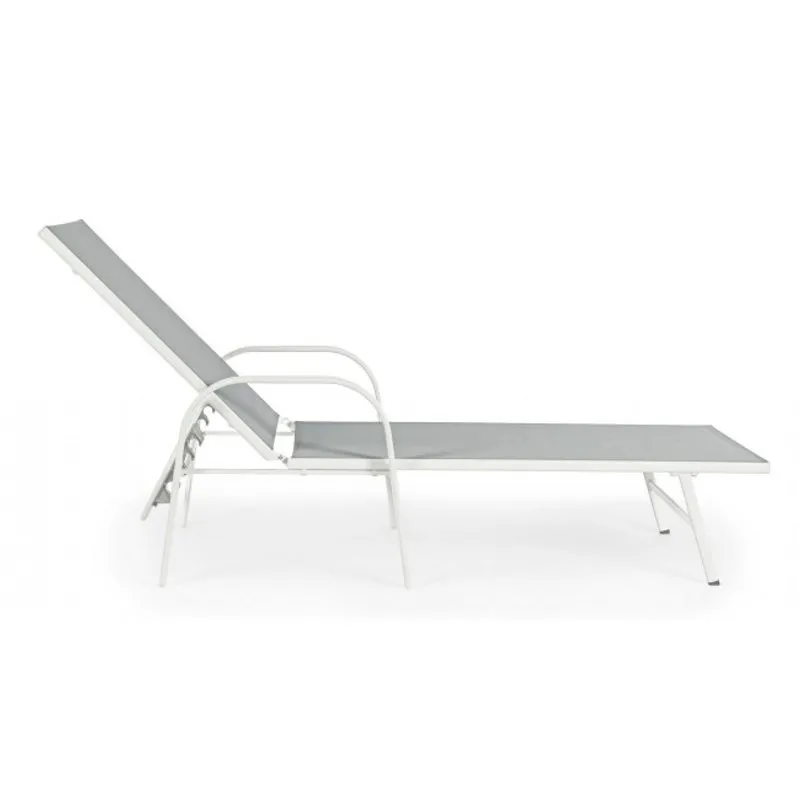 Bizzotto outdoor Lettino con braccioli  Arent bianco ja16